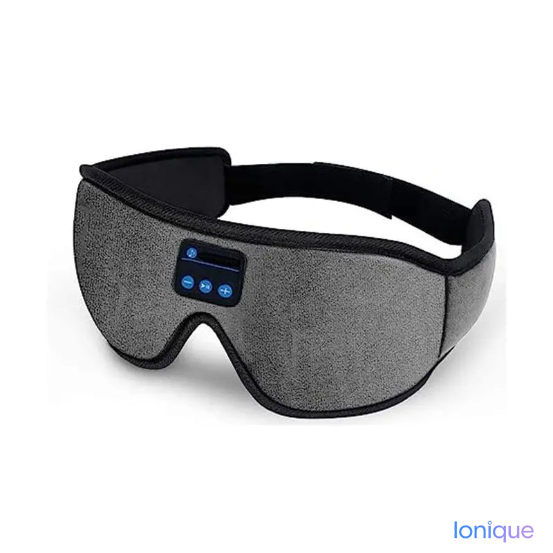 Máscara de Dormir 3D Ionique Bluetooth: Som Relaxante, Escuridão Total, Conforto Premium