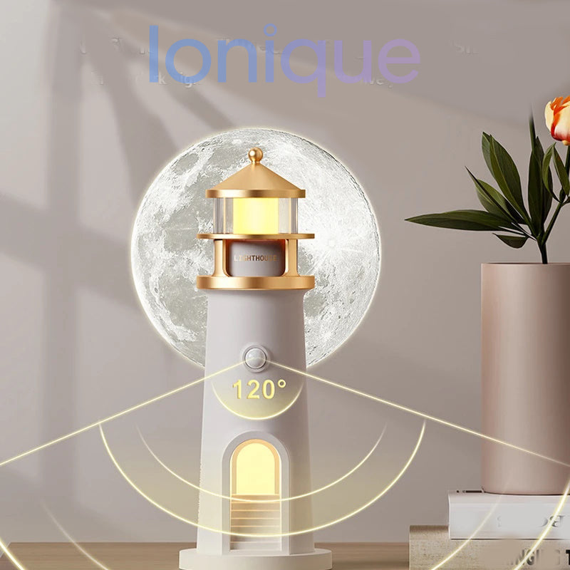 Projetor Lunar HD LuarLighthouse Ionique: Sensor, Controle, Bluetooth e Galáxias